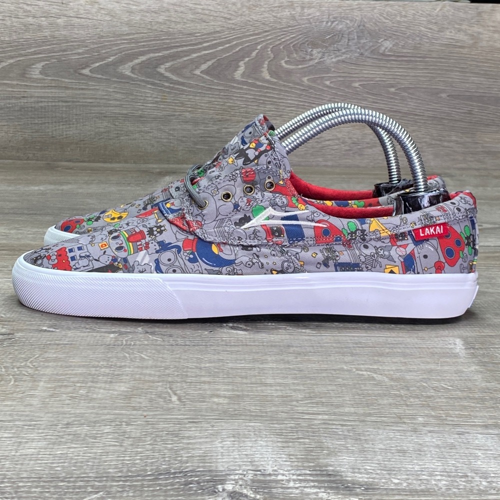 Lakai Camby Skate Shoes Mens 10 Grey Hello Sanrio Character Print Sneakers